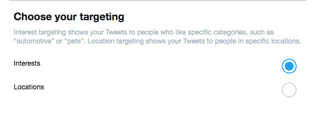 Twitter Promote Mode Targeting
